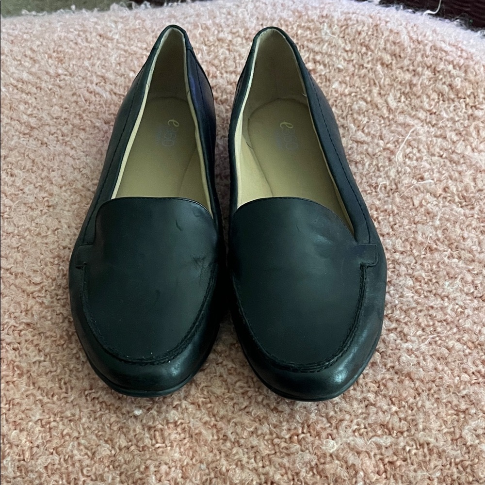 Easy Spirit Black Leather Loafers